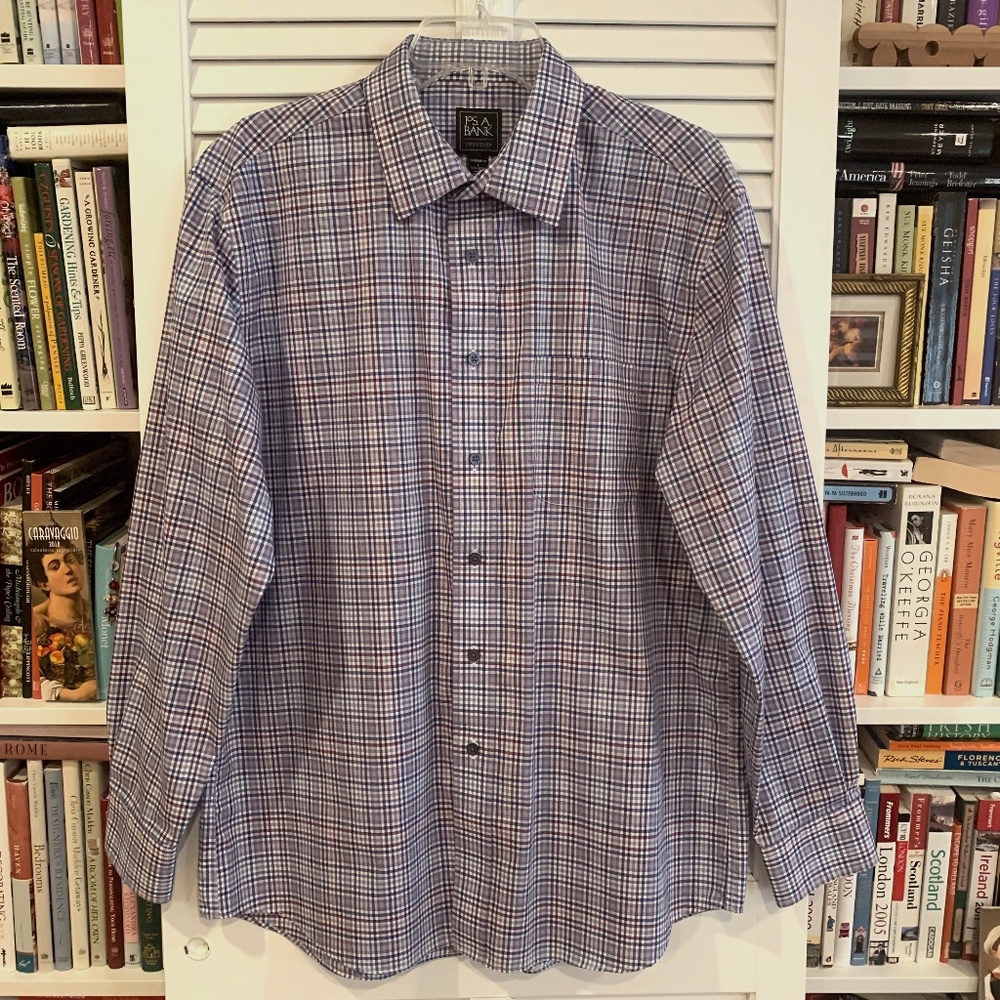 Joseph A. Bank Traveler's Collection Long Sleeve Shirt Size Large